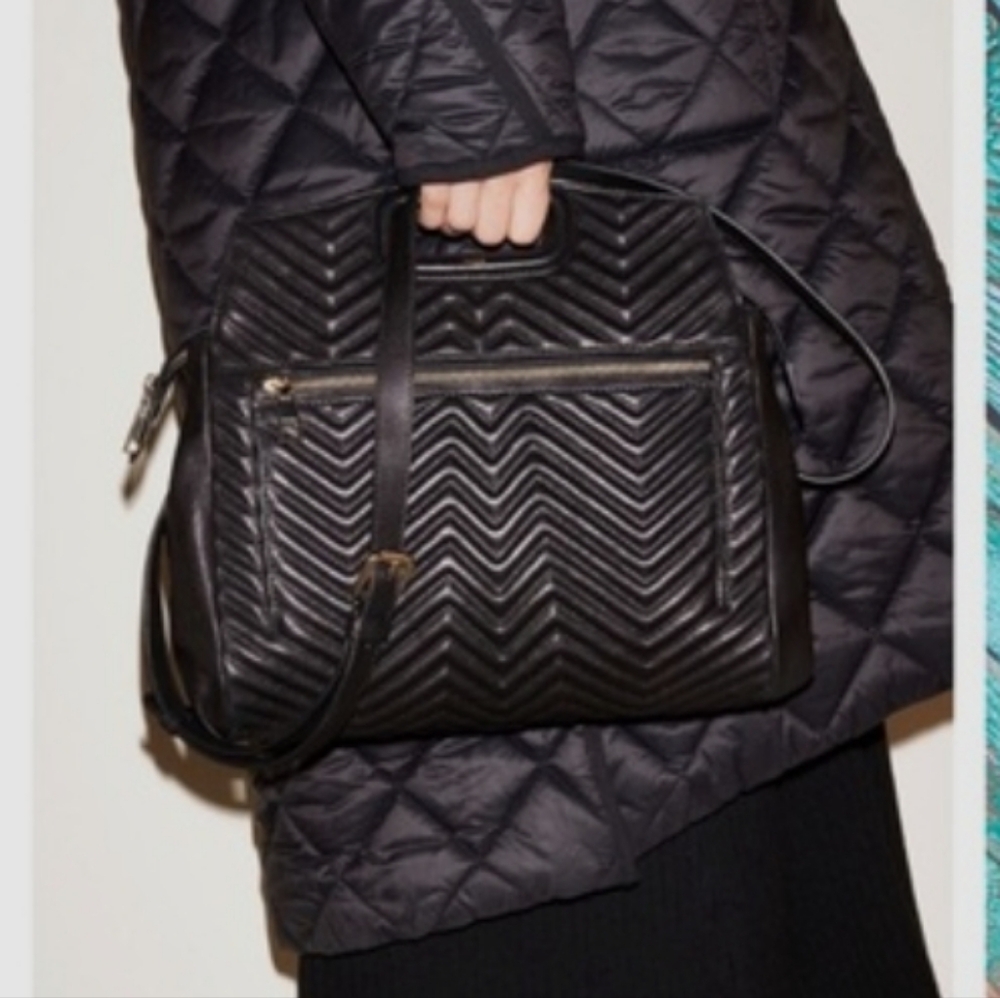 Maje Black Quilted Shoulder Bag